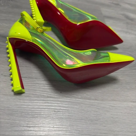 Christian Louboutin Iridescent Neon Heels - Picture 5 of 6